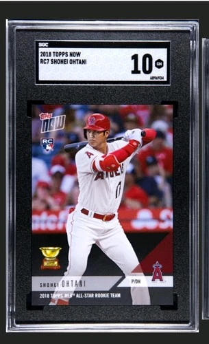 2018 Topps Now O/S #RC-7 Shohei Ohtani ROY MLB All-Star Card Graded Sgc 10 Mint