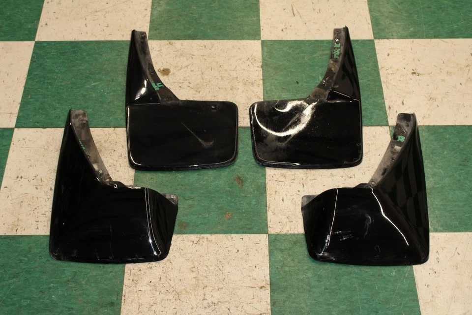 *SCUFF* 07-14 GM SUV Black Painted LH RH Front Rear Mud Flap Set 4x OEM Four WTY - Image 2 of 4