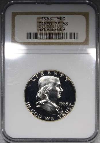 1963 Proof Franklin Half Dollar NGC PR68 CAMEO