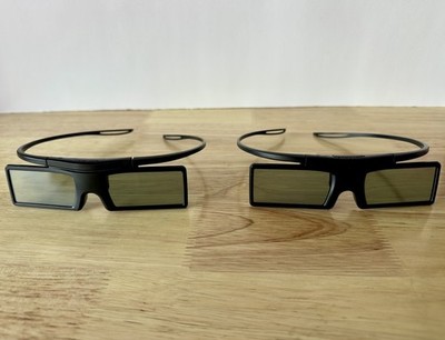 Lot of 2 Samsung SSG-4100GB Active 3D Glasses Black Smart TV Shutter Eyewear
