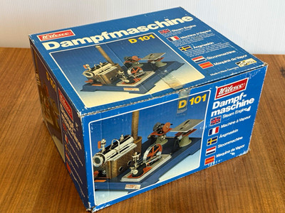 Wilesco D101 Live Steam Engine Set, G Gauge, Blue Base w/ Box & Accessories