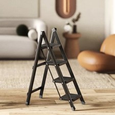 3 Portable Step Ladders Folding Ladders Heavy Duty Stepping Stool Anti-Slip