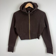 Lululemon Scuba Full-Zip Cropped Hoodie Espresso Sz 6
