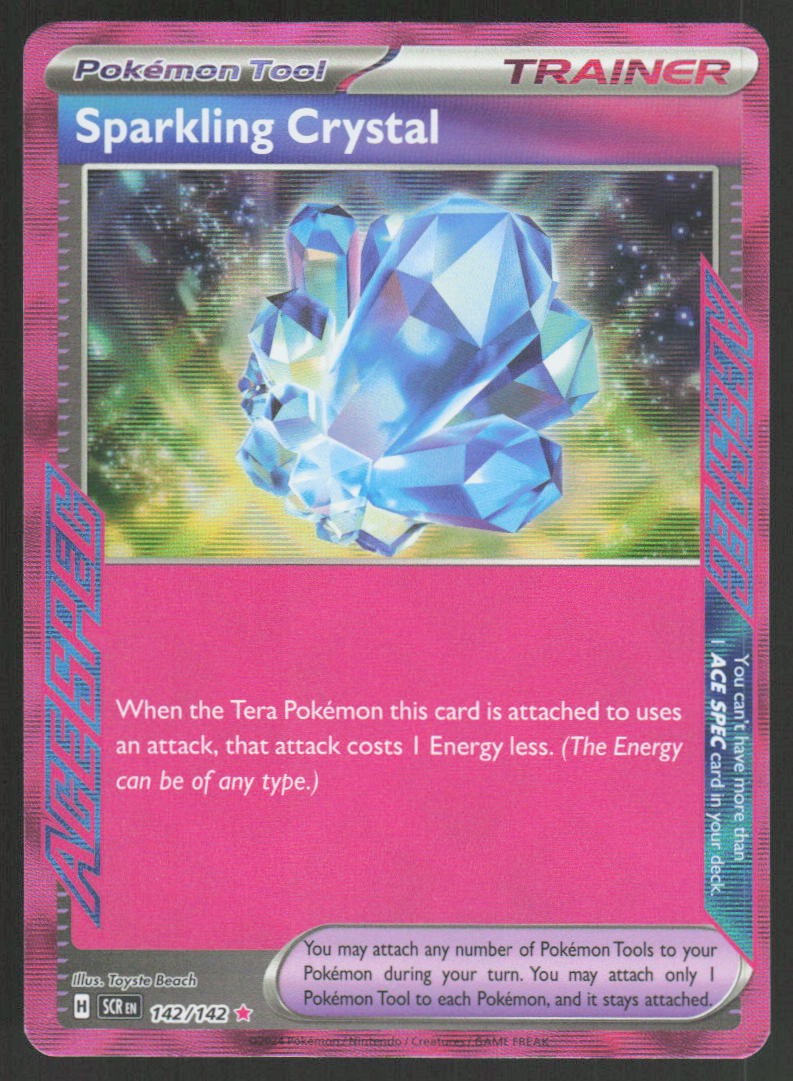 Pokemon Sparkling Crystal ACE SPEC Rare 142/142 Stellar Crown Holofoil NM