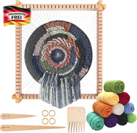 Lyktrix Webrahmen Kinder,Holz Webstuhl Set, Weben FüR Kinder Von 4–12 Jahren, Ei