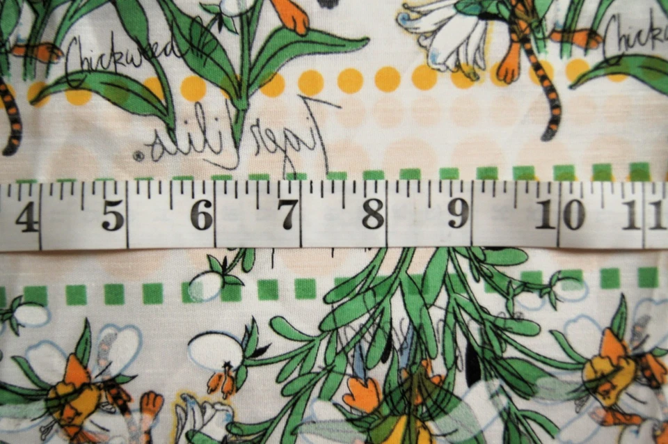 Tela semi transparente Tiger Lily Boarder 36" X 60" de 1 yarda Foto 4 de 4