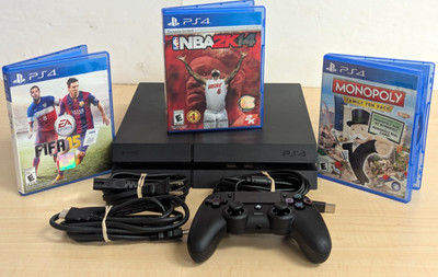Sony PlayStation 4 CUH-1215A 500GB Console W/Wired Controller & 3 Games Tested!