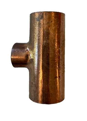 3/4" x 3/4" x 1/2" Copper Reducing Tee Plumbing Fitting Sweat Solder