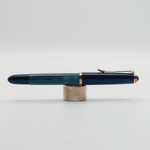 Pelikan 400 NN Füller Grün Gestreift 585 Gold Feder M in Etui Schachtel - Bild 6 von 17