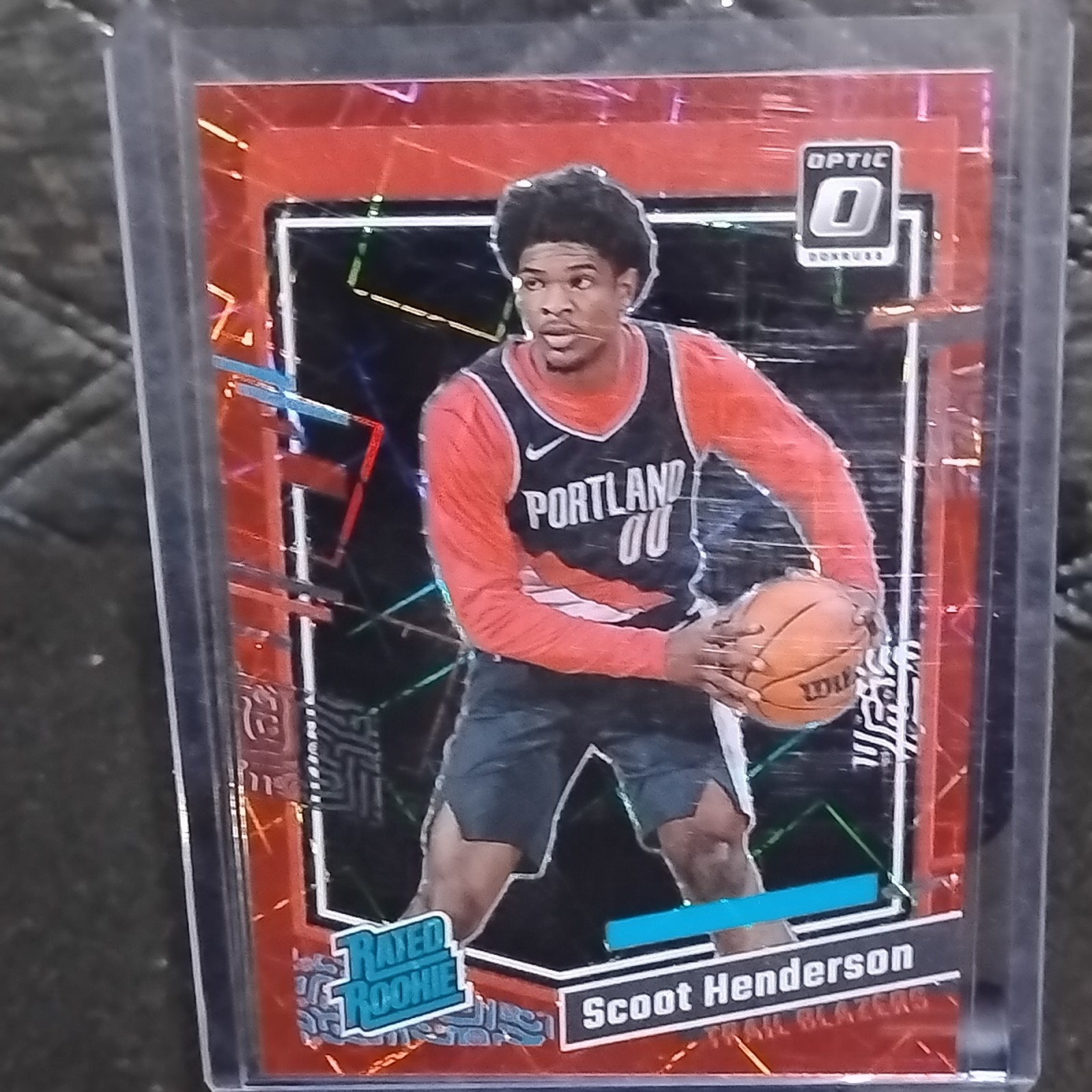 2023-24 Panini Donruss Optic #239 Scoot Henderson Red Velocity Prizm RC /299 SP