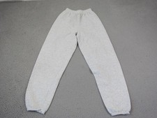 Vintage Tultex Sweatpants Womens Medium Gray Jogger Fleece Pants Made in USA 90s