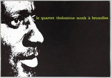 THELONIOUS MONK QUARTET – rare vintage original Brussels 1963 concert handbill