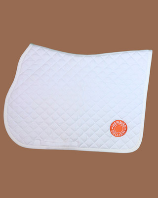 Hermès Sellier Hunter General Purpose Saddle Pad Blanc White Equestrian Horse