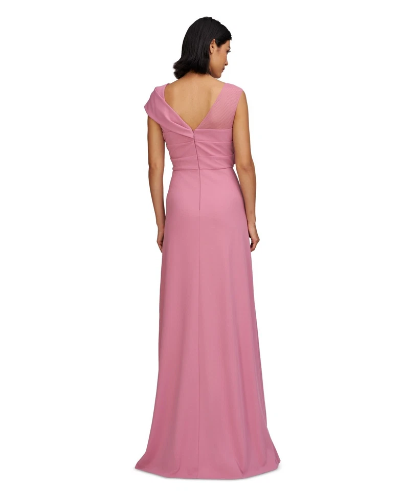 JS Collections Jordyn Twisted-Bodice 幻觉领礼服 - 深腮红 - 12 — 第 4/4 张图片