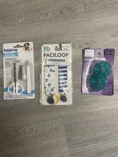 Philips Avent Baby Pacifiers 2 Pack 0-6 Blue Set Pacifier Clip New, Three Piece