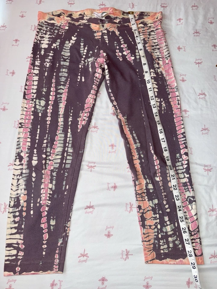 Vintage Y2k Hard Tail Forever Cropped Stretch Tie-Dye Leggings Pants S CUTE! - Image 3 of 4