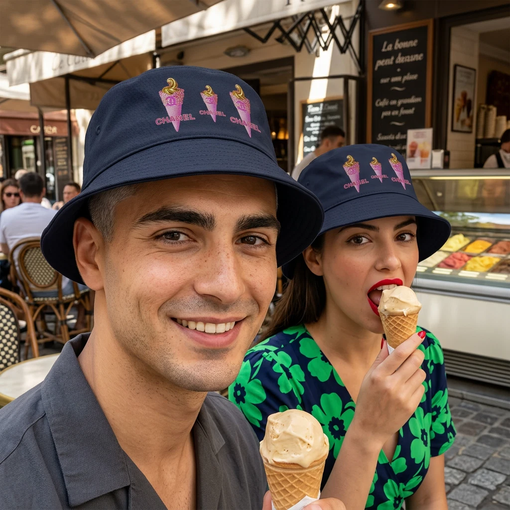 Limited Edition Sofisticated Bucket Hat | Paris France luxury Patterned Coton