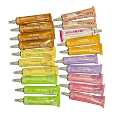 Tri-Chem Shimmering Sherbets Go Togethers Lot Of 20 Liquid Embroidery Paints J