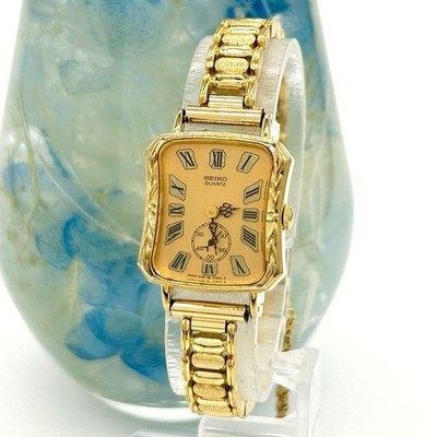 可動品 セイコー SEIKO クオーツ レディース 腕時計 1428-5100 Seiko Smoseko Square SGP 1428 5100 Quartz Watch Stylish Design | eBay