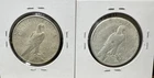 1923-D & S  Peace Silver Dollar 90% Peace U.S. Coin Lot of 2 Free Shipping