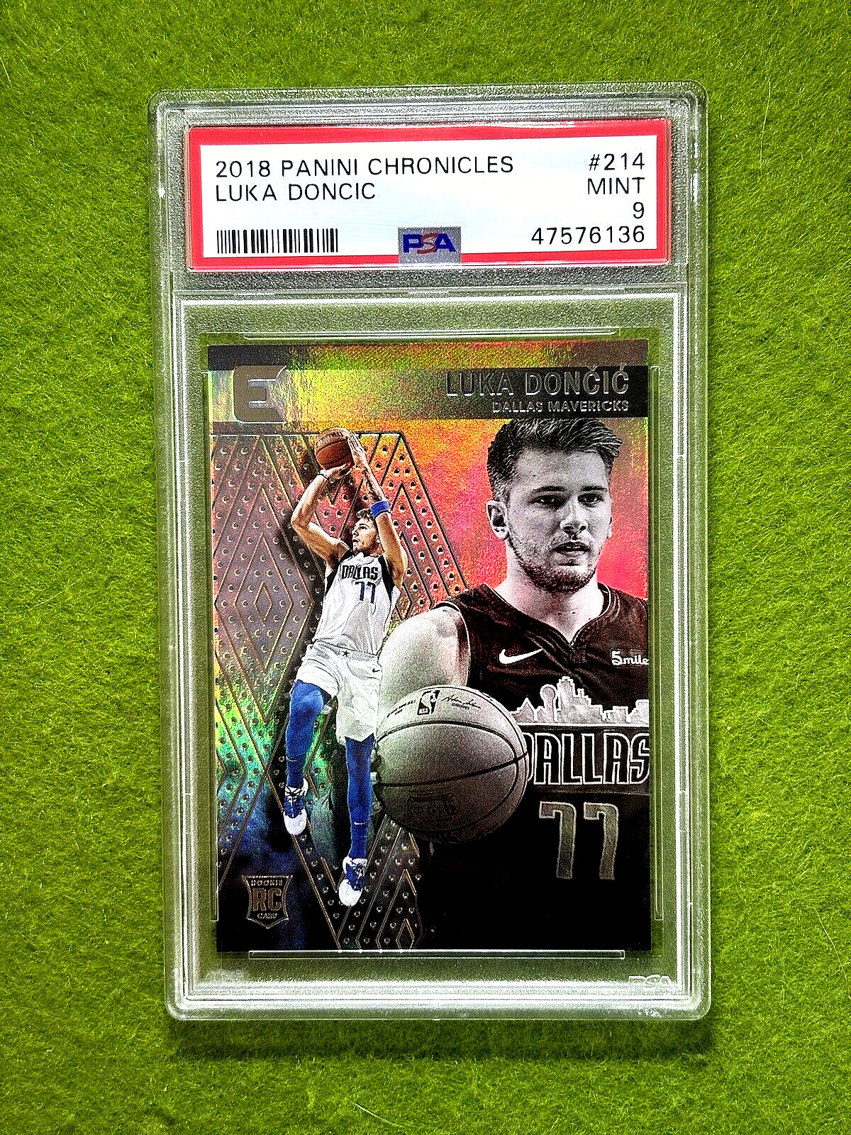 Luka Doncic SILVER PRIZM ROOKIE CARD PSA 9 MINT MAVERICKS RC  2018-19 Chronicles