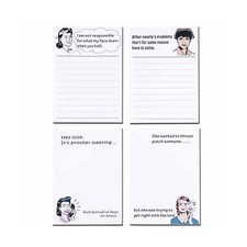 DUGUTUL 4 Funny Novelty Memo Pads,4 x 5.5 in 10x14cm ,200 sheets,Coworker Gif...