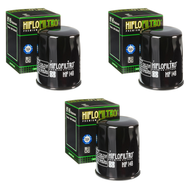 Hiflofiltro HF148 Oil Filter 3 Pack Yamaha FJR 1300 AE, FJR 1300, FJR