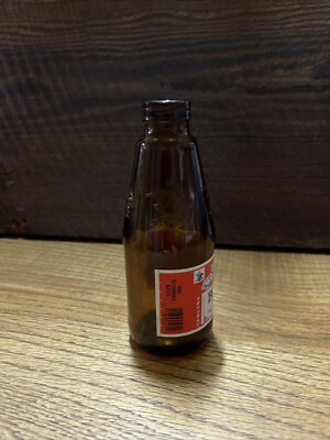 1990's 7 Oz Stubby Budweiser Amber Glass Bottle Anheuser-Busch