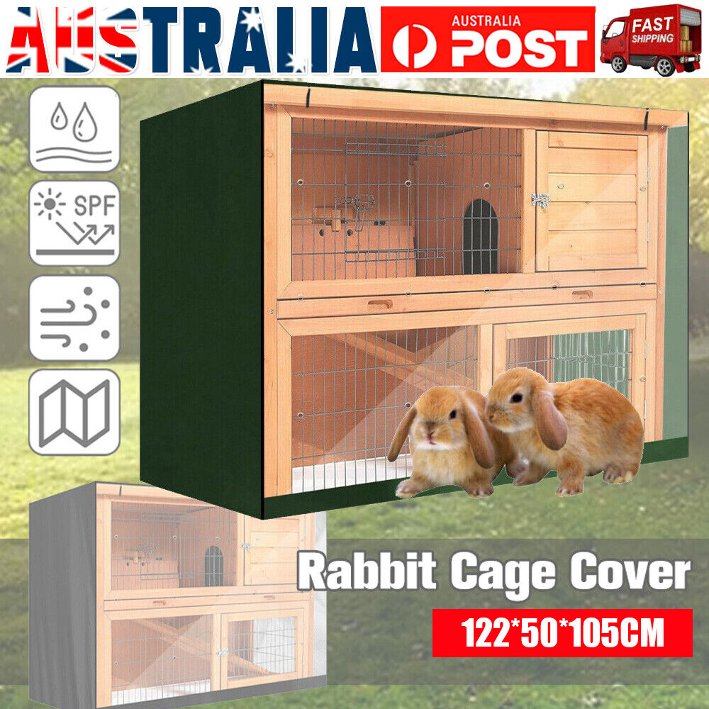 4FT Rabbit Hutch Cover Pet Bunny Cage Cover for Double Decker Rabbit