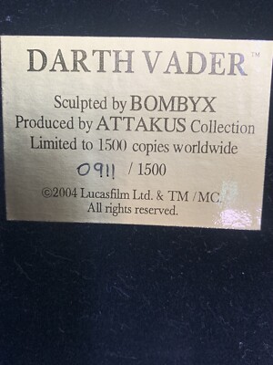 Statue Star Wars Darth Vader Attakus Série 3 – 1/5, N°858/1500 (2004)