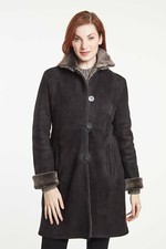 New Blueduck Fitted Shearling Coat With Tailored Front- Size Xl #c1802