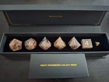 Dispel Dice - Prologue Edition Set - Milky Strawberry Galaxy Inked
