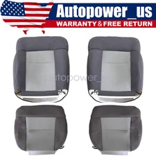For 2004-2008 Ford F150 XLT STX Front Bottom Top Cloth Seat Cover Dark Gray US