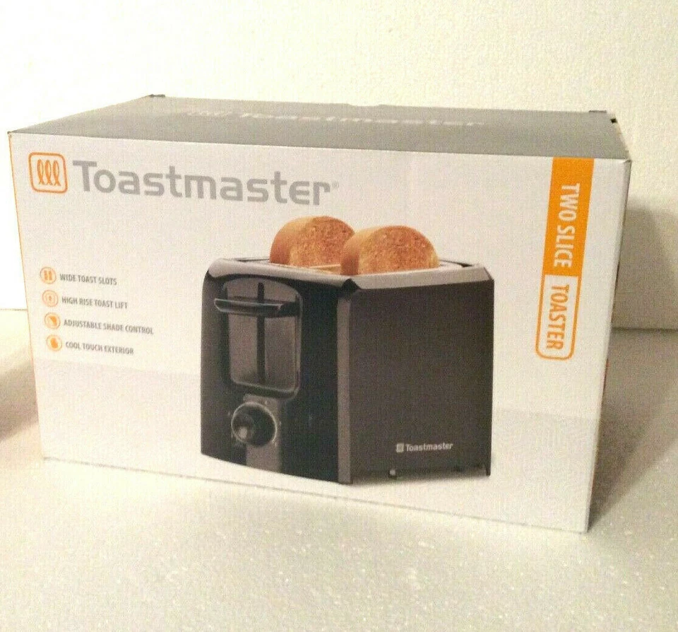 Tostadora Toastmaster 2 rebanadas ranura ancha bagels pop tartas gran regalo nueva TM-103TS Foto 4 de 4