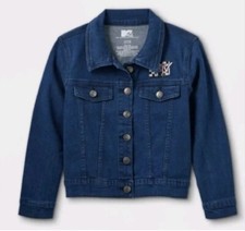 NWT Girls MTV Denim Jacket - Blue Vintage Dark Blue size XS 4-5