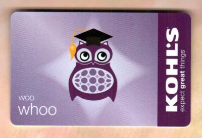 KOHL'S Woo Whoo, Graduation Owl ( 2008 ) Gift Card ( $0 )