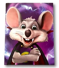 🌟2022 Chuck E. Cheese “BOOTACULAR VAMPIRE CHUCK PORTRAIT” In Store Promo Sign🌟