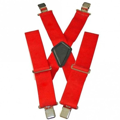Bike It Unisex Motorcycle Trouser Braces | Adjustable  - Red