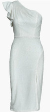Ieena for Mac Duggal Sequin One-Shoulder Sheath Cocktail Dress NWT Size 8