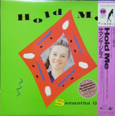 Samantha Gilles Hold Me OBI, INSERT Vinyl Single 12inch JAPAN NEAR MINT