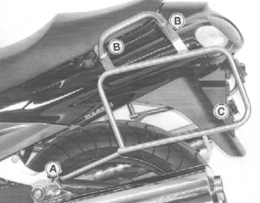 Cuadro alforja Kawasaki ZZR1200 - negro POR HEPCO Y BECKER (2002-2005) Foto 4 de 4