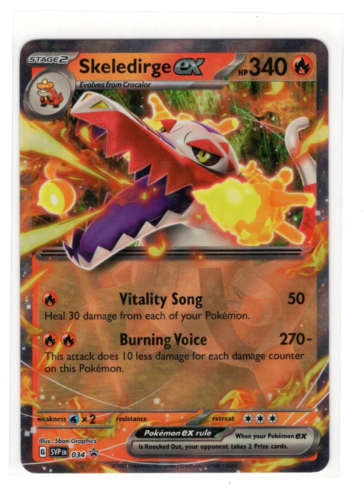 Pokemon Scarlet & Violet Black Star Promo - Skeledirge ex SVP 034
