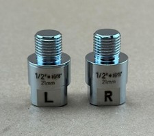 CHROME Bicycle Pedal Adapter Extender 21mm Fits 1/2" Crank  9/16" Pedal MTB BMX