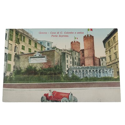 Genova Casa Di C. Colombo E Antica Porta Soprana Italy Postcard Unposted Vintage