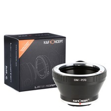 K F Concept Lens Adapter w/ Tripod for Olympus OM Mount Lens to Pentax Q Cameras