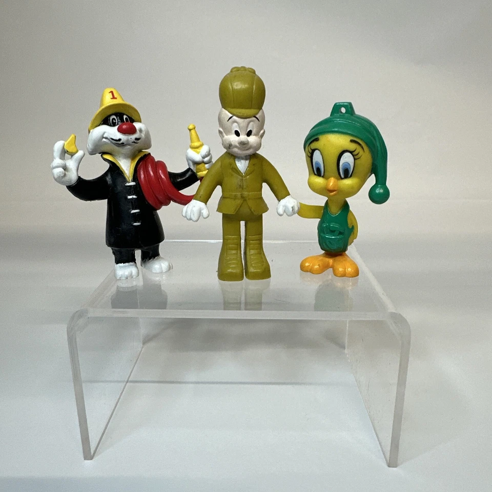 Лот из 4 винтажных игрушек Looney Tunes Arby's 1989 Tweety птица Сильвестр Фадд Таз - Изображение 2 из 4