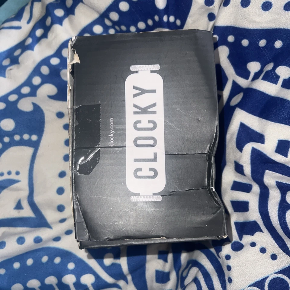 Reloj despertador original reloj con ruedas rodante extra fuerte para dormir pesado negro Foto 4 de 4