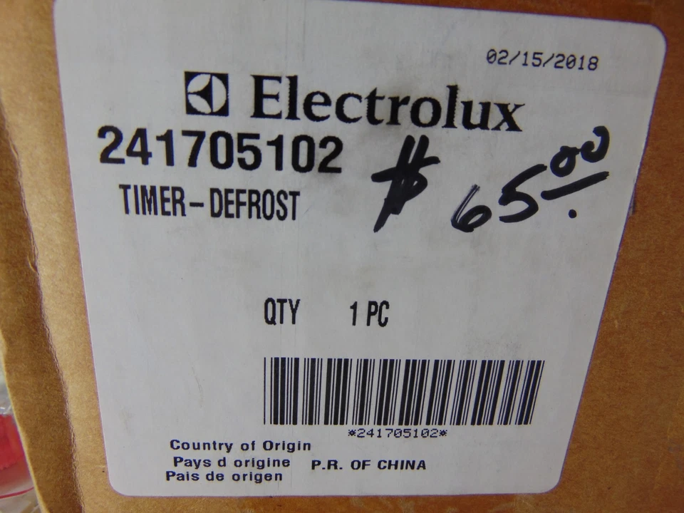GENUINE OEM FRIGIDAIRE 241705102 REFRIGERATOR DEFROST TIMER ELECTROLUX - Image 2 of 4