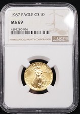 NGC 1987 $10 1/4 oz Gold Eagle MS69 #4597280-36 4532.16 per troy oz