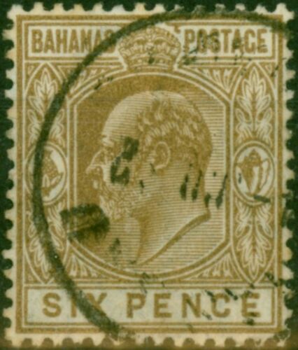 Bahamas 1906 6d Bistre-Brown SG74 Fine Used - Picture 1 of 1